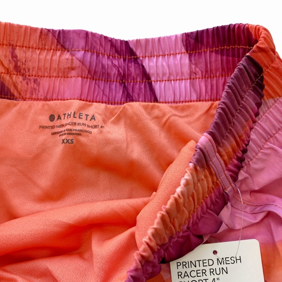 ATHLETA PRINTED MESH RACER RUN SHORT - Picture 5 of 12